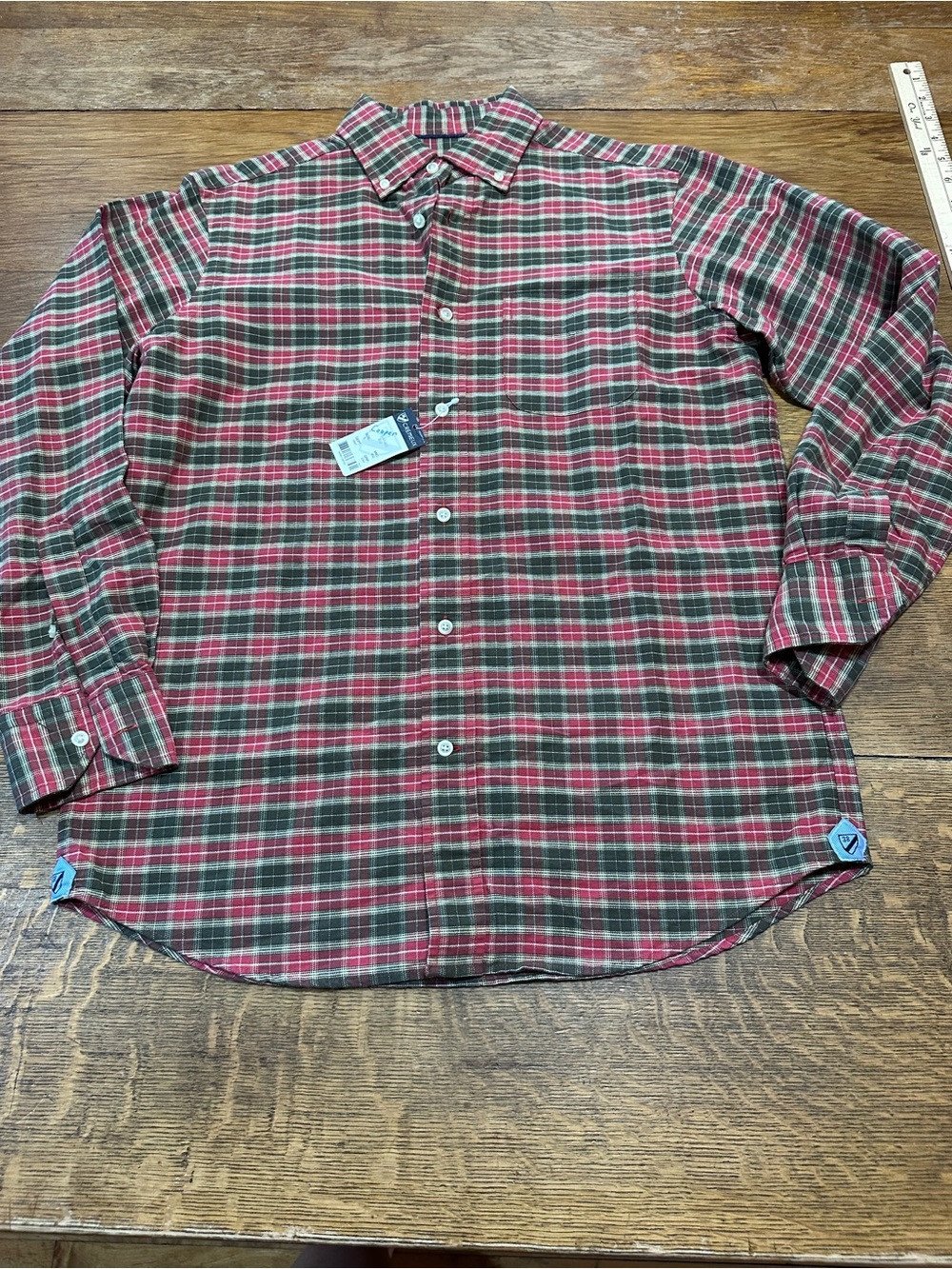 Daniel Cremieux‎ NWT men’s small classic Red Green Plaid Button-Down Shirt